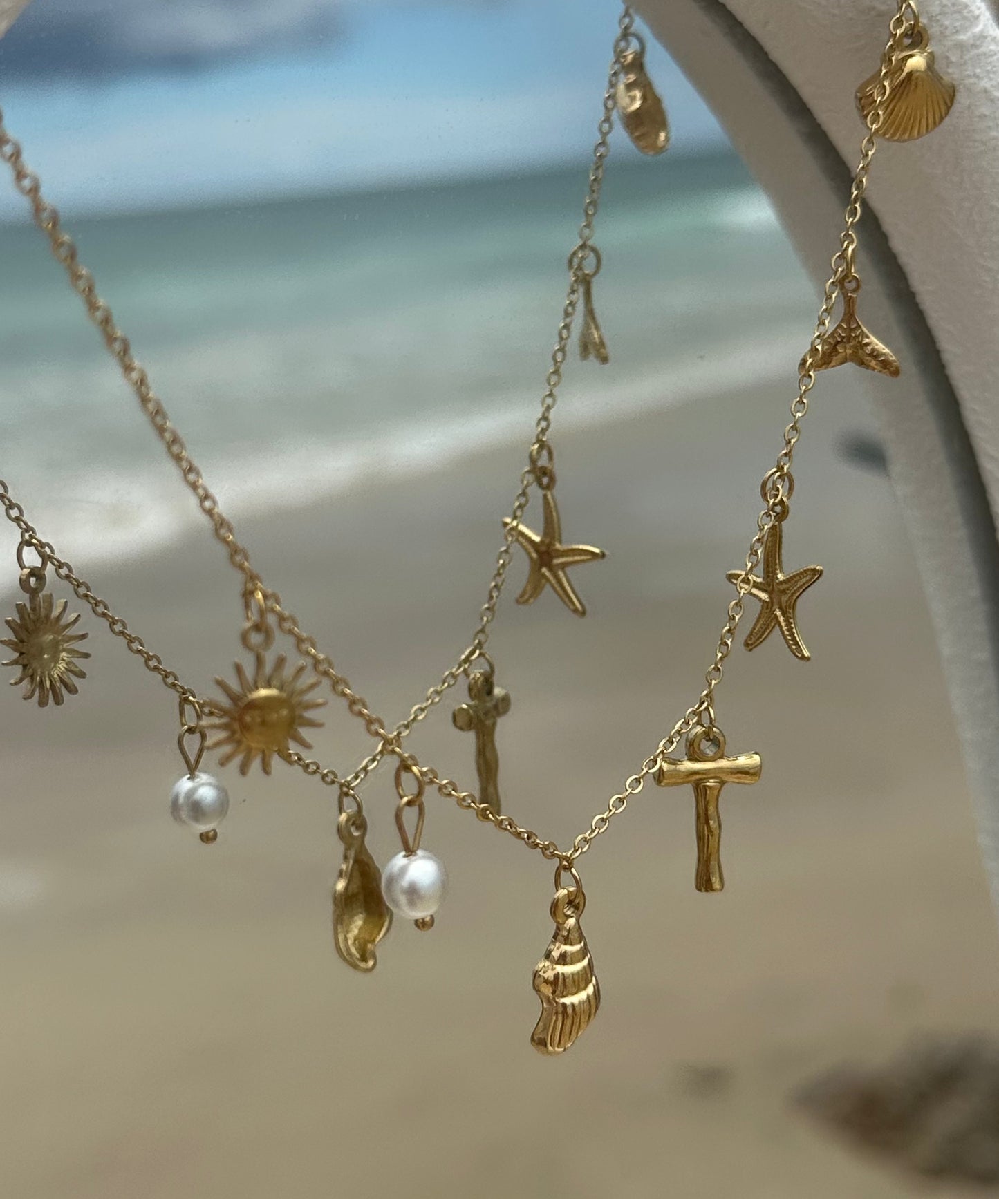OCEAN INITIAL NECKLACE $39.95